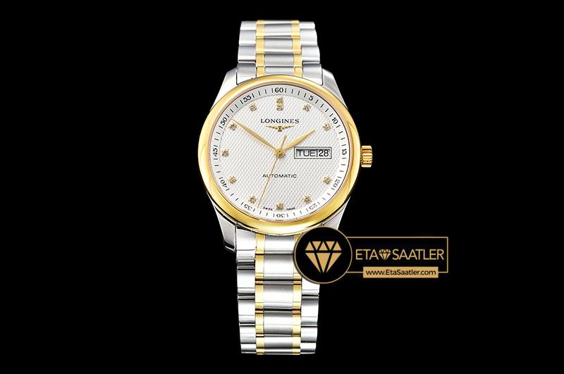 Longines Master Collection DayDate Sar Alt n Bezel Beyaz Kadran ETA